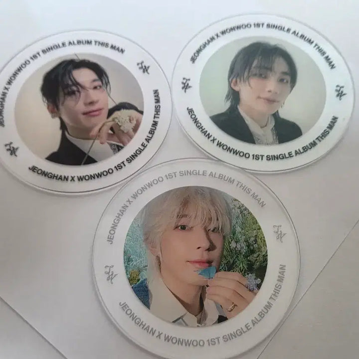 [BUNJANG] Seventeen Jeonghan x Wonwoo THIS MAN Album POB Cup Coaster / 세븐틴 정한X원우 디스맨 THIS MAN 앨범 특전 컵 코스터