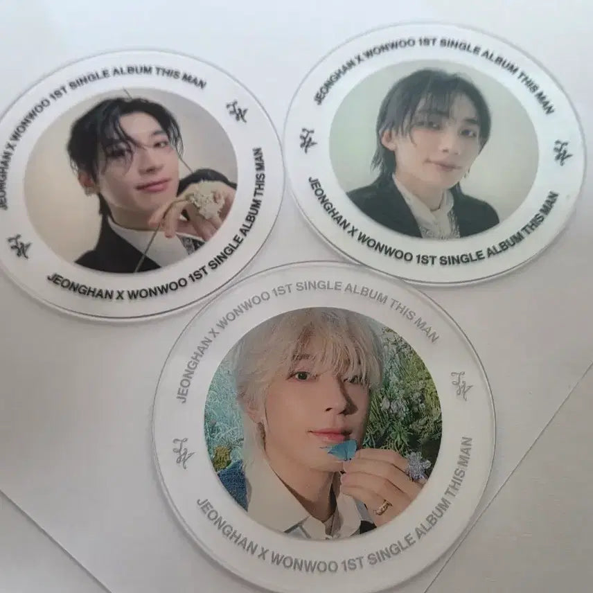 [BUNJANG] Seventeen Jeonghan x Wonwoo THIS MAN Album POB Cup Coaster / 세븐틴 정한X원우 디스맨 THIS MAN 앨범 특전 컵 코스터