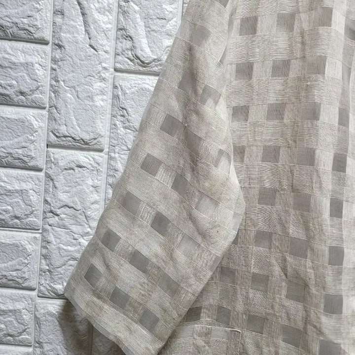 [BUNJANG] Check Pattern 100% Wool Long Safari Coat / 체크 패턴 마100 롱 사파리