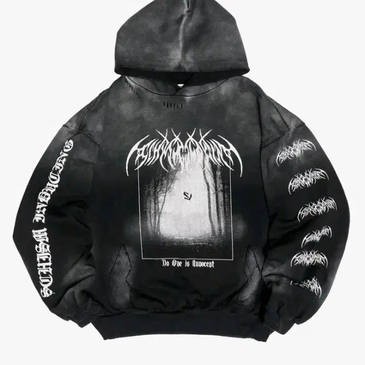 [BUNJANG] Skizminducing Washed Hoodie / 스키즘인듀싱 후드티