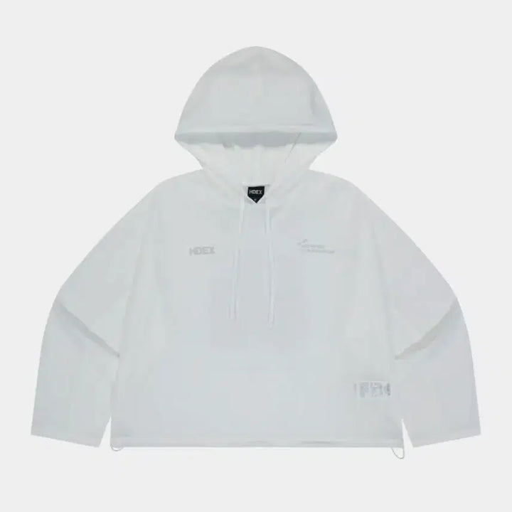 [BUNJANG] HDEX White Crop Hoodie M / HDEX 화이트 크롭 후드티 M