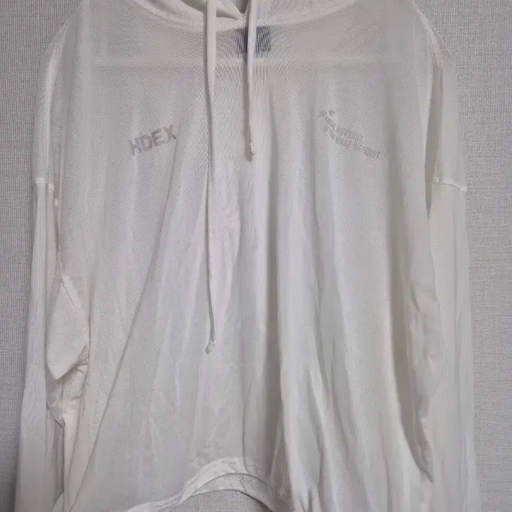 [BUNJANG] HDEX White Crop Hoodie M / HDEX 화이트 크롭 후드티 M
