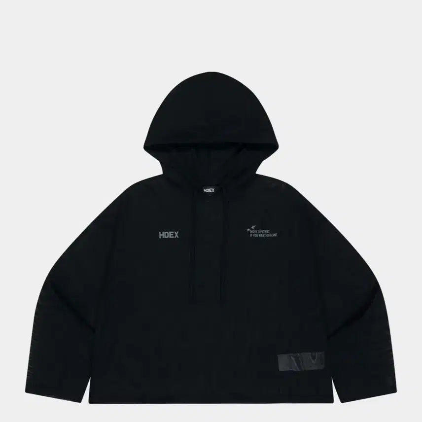 [BUNJANG] HDEX Black Crop Hoodie M / HDEX 블랙 크롭 후드티 M