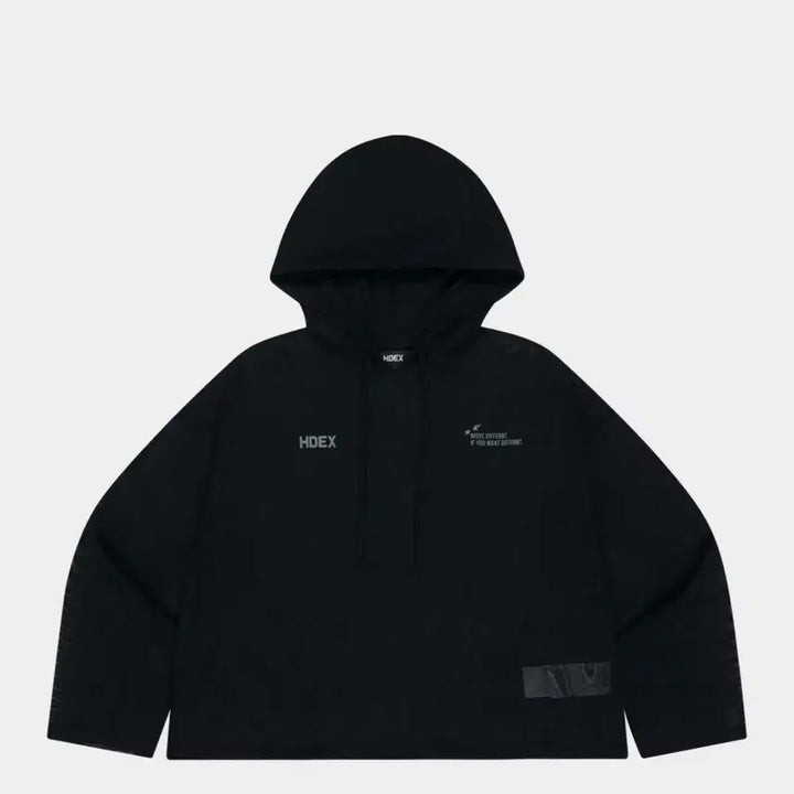 [BUNJANG] HDEX Black Crop Hoodie M / HDEX 블랙 크롭 후드티 M
