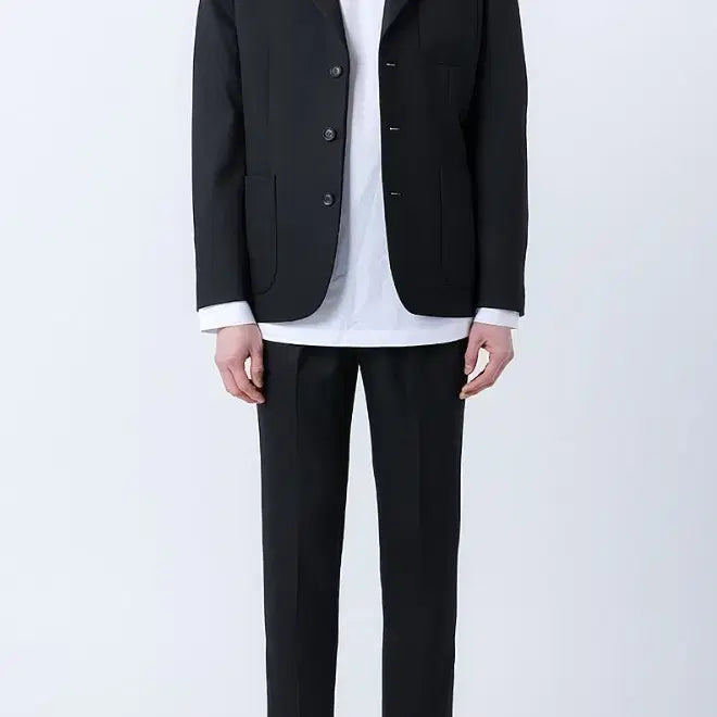 [BUNJANG] Q Cumbers 3-Button Jacket (Black) / 큐컴버스 (Q Cumbers) / 3버튼 자켓 (블랙) / 4 사이즈