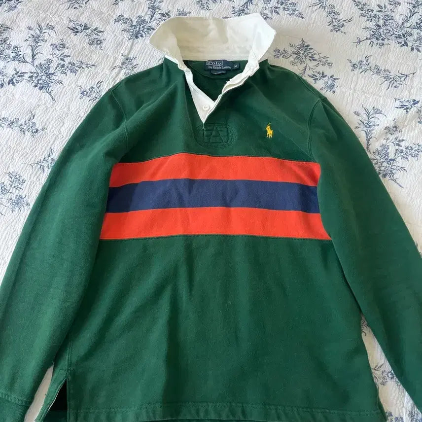 [BUNJANG] Polo Ralph Lauren Green Rugby T-Shirt / 폴로 랄프로렌 그린 럭비 티셔츠