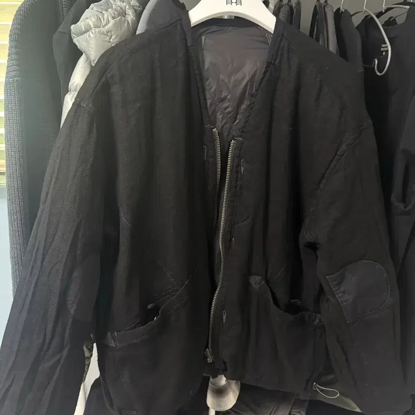 [BUNJANG] Polytelu Silk Linen Liner &amp; Rhombus Charcoal Jacket / [2] 폴리테루 실크 린넨 라이너 &amp; 롬버스 차콜
