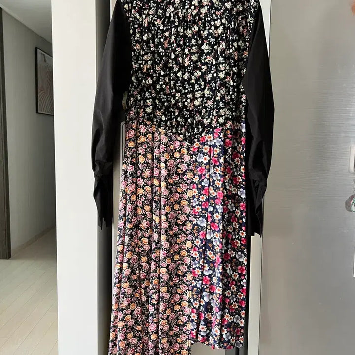[BUNJANG] 77crca Floral Pattern Long Sleeve Dress / 77crca꽃무늬 롱 원피스