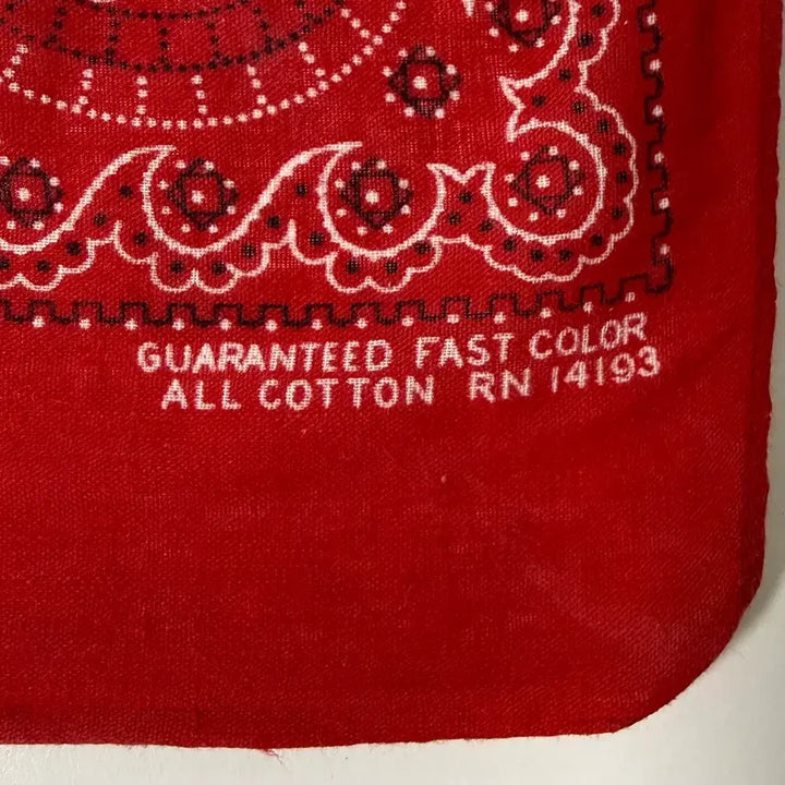 [BUNJANG] 60s-70s Red Paisley Bandana / 60-70s 레드 페이즐리 반다나