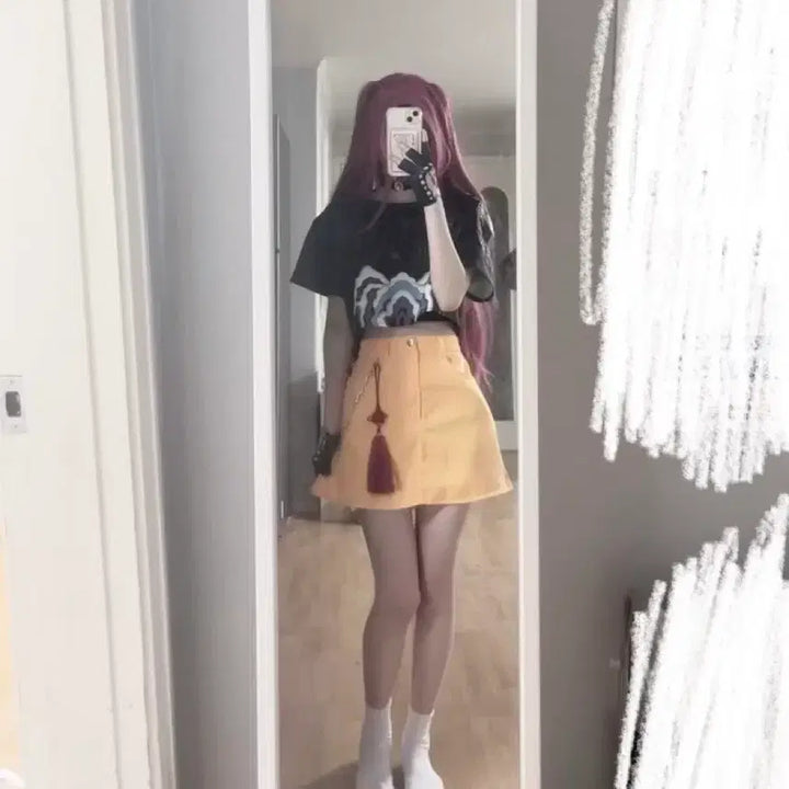 [BUNJANG] K-Pop Demon Hunter Mira Cosplay Costume Set / 케데헌 케이팝데몬헌터스 미라 코스프레 의상+가발 급처 1.0