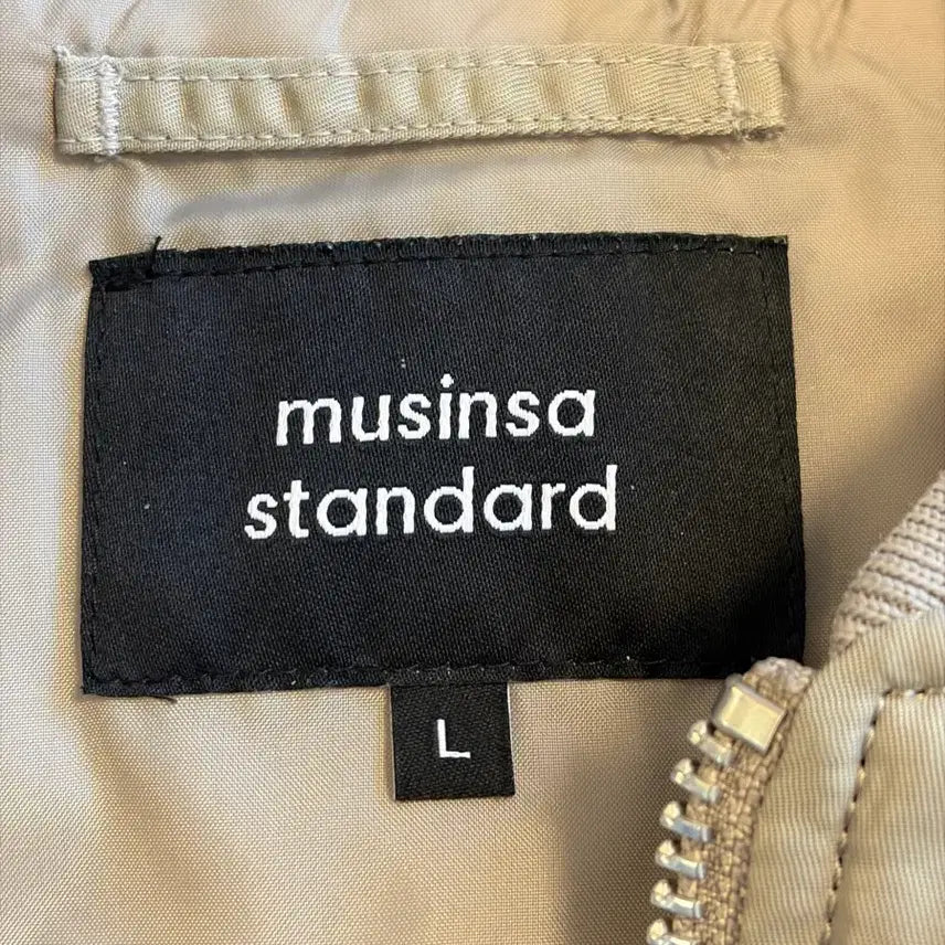 [BUNJANG] Musinsa Standard MA-1 Bomber Jacket Dusty Beige (Size L) / 무신사 스탠다드 ma-1 보머 자켓 (L 사이즈)