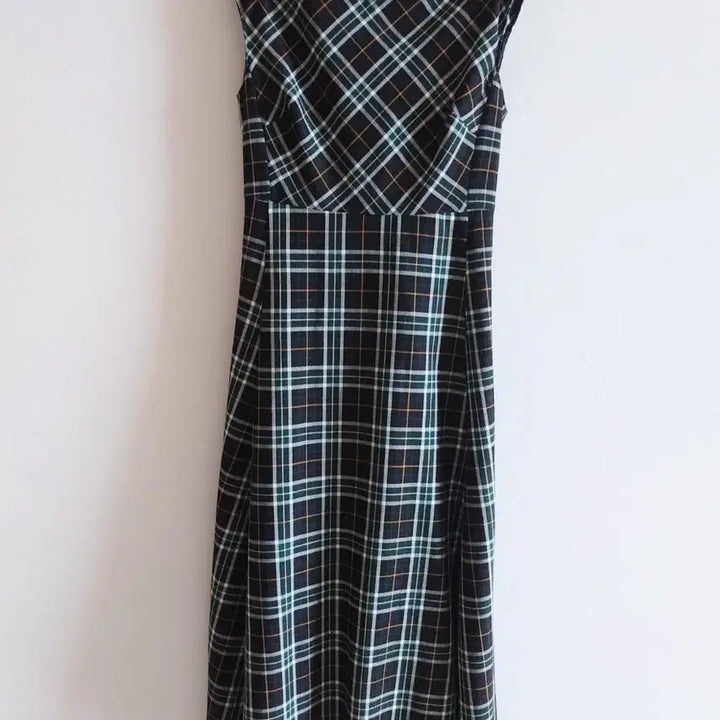 [BUNJANG] Check Pattern Long Dress / 체크 패턴 롱 원피스