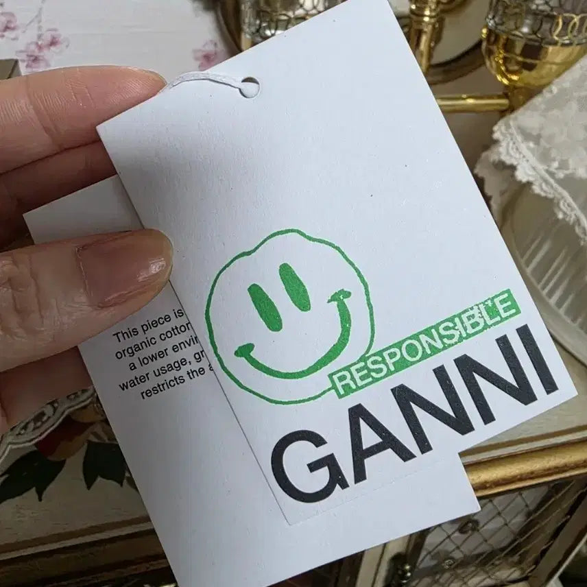 [BUNJANG] GANNI Logo Vest (Ivory) / 가니 로고 베스트S