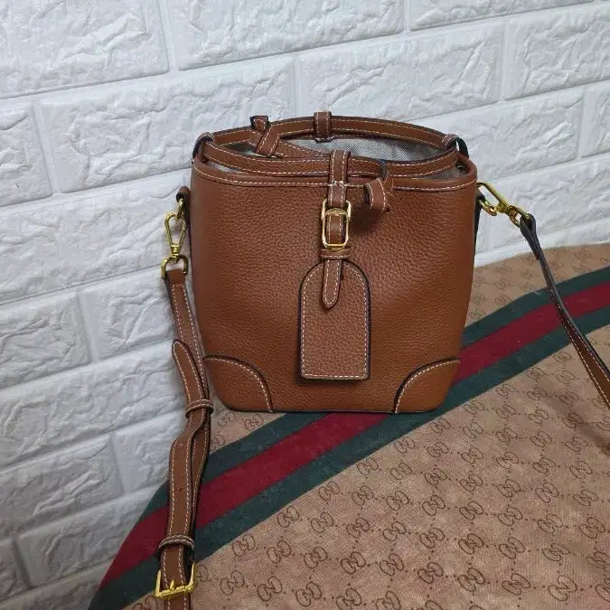 [BUNJANG] Brown Bucket Bag Crossbody Bag / 버킷백 브라운 크로스백