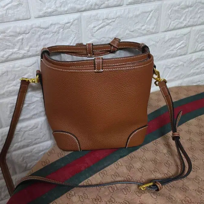 [BUNJANG] Brown Bucket Bag Crossbody Bag / 버킷백 브라운 크로스백