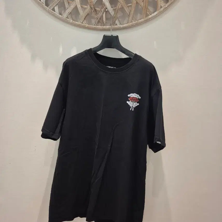 [BUNJANG] Vans Black Logo T-shirt (Large) / VANS 블랙 로고 반팔티 라지 100사이즈