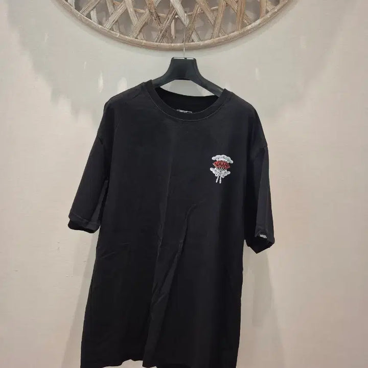 [BUNJANG] Vans Black Logo T-shirt (Large) / VANS 블랙 로고 반팔티 라지 100사이즈
