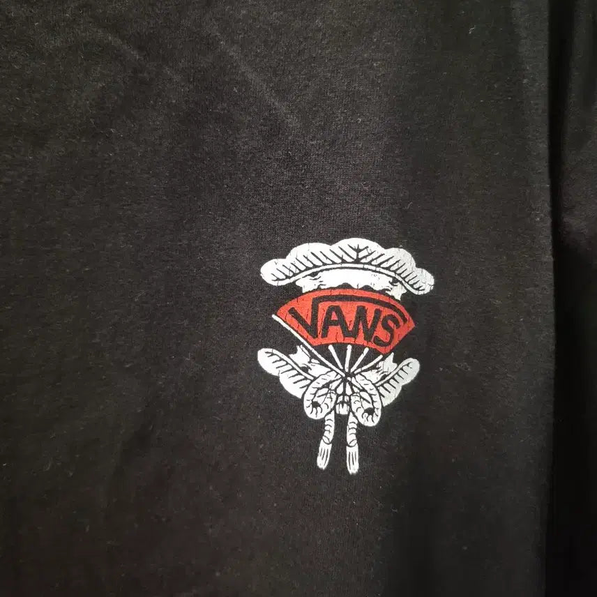 [BUNJANG] Vans Black Logo T-shirt (Large) / VANS 블랙 로고 반팔티 라지 100사이즈