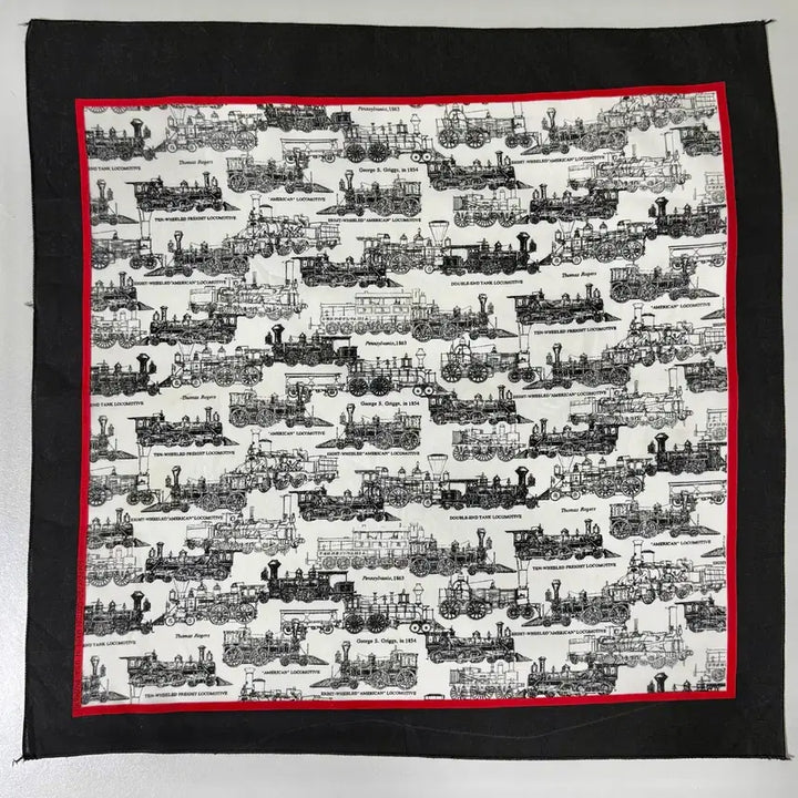 [BUNJANG] 80s Locomotive Print Bandana / 80s 기관차 프린트 반다나