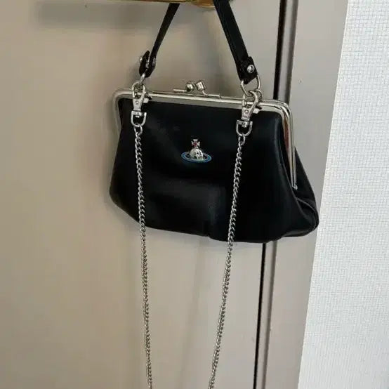 [BUNJANG] Vivienne Westwood Granny Napa Frame Purse Chain Tote Bag / 비비안웨스트우드 그래니 나파 프레임 펄스 체인 토트백
