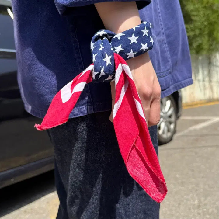 [BUNJANG] 1980s American Flag Bandana / 80s 성조기 반다나