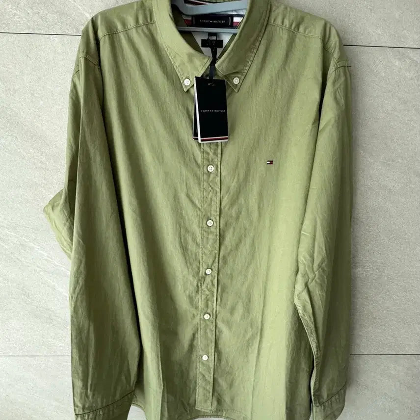 [BUNJANG] Tommy Hilfiger Regular Fit Shirt - Green (L) / 타미힐피거 셔츠 L 새제품