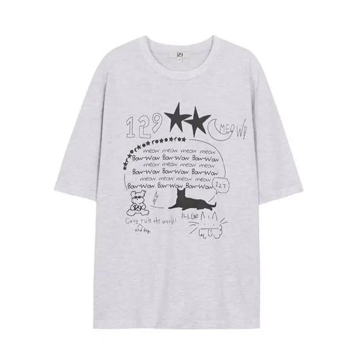 [BUNJANG] Il Lago Cat Short Sleeve T-shirt / [새상품] 정가 48000원 일리고 고양이 반팔 티셔츠