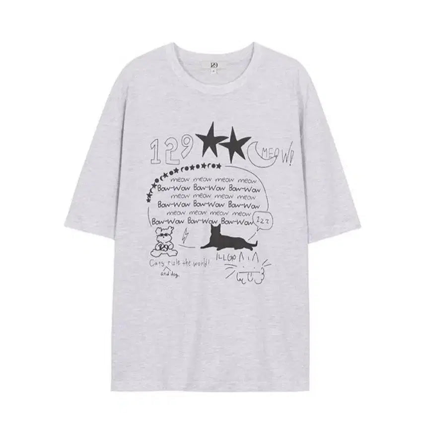 [BUNJANG] Il Lago Cat Short Sleeve T-shirt / [새상품] 정가 48000원 일리고 고양이 반팔 티셔츠