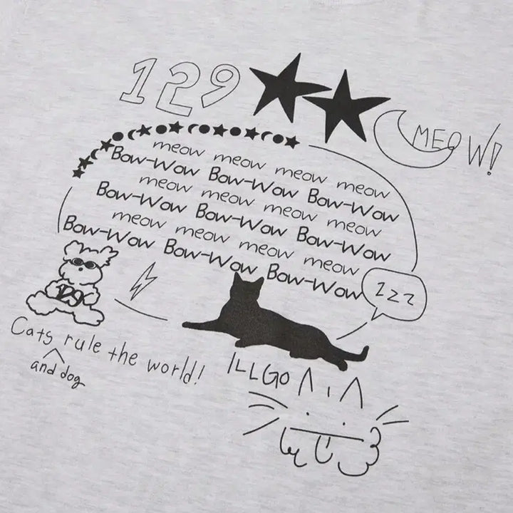 [BUNJANG] Il Lago Cat Short Sleeve T-shirt / [새상품] 정가 48000원 일리고 고양이 반팔 티셔츠