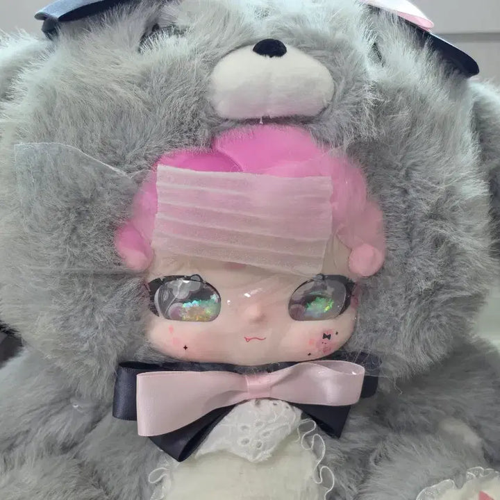 [BUNJANG] Baby Three Bamtori 600% Gray Secret Doll Keyring / 베이비쓰리 밤토끼 600% 그레이 시크릿 인형 키링 탑토이