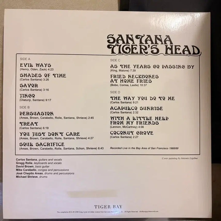 [BUNJANG] Santana Legendary Early Live Compilation 2LP Opaque White Vinyl Limited Edition / Santana 전설적인 초기 라이브 컴필레이션 2LP 화이트 한정반