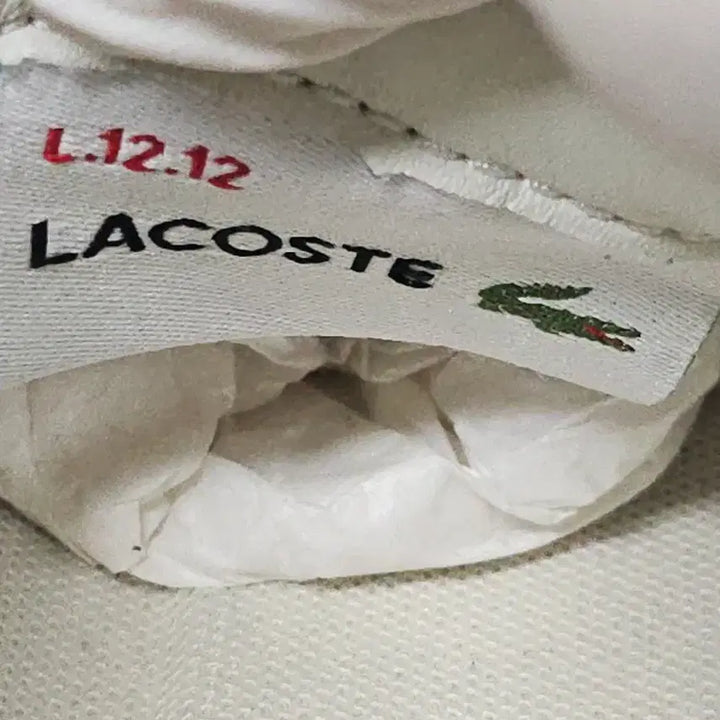 [BUNJANG] Lacoste Ivory Leather Sneakers / 라코스테 아이보리색 레더 스니커즈 38