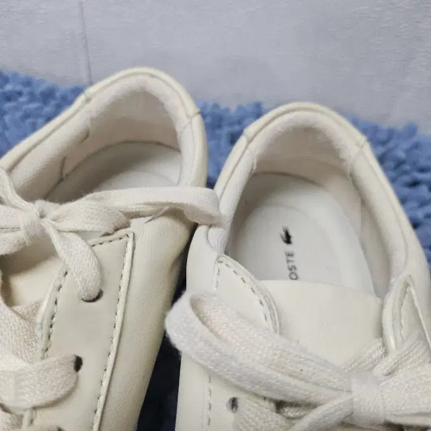 [BUNJANG] Lacoste Ivory Leather Sneakers / 라코스테 아이보리색 레더 스니커즈 38