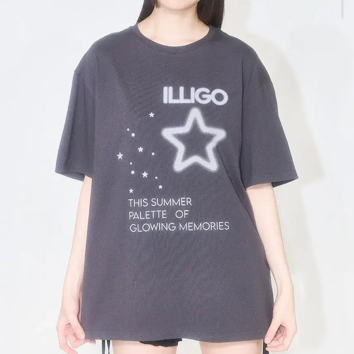 [BUNJANG] Il Lago Oversized Star Spray Short Sleeve T-shirt / [새상품] 정가 46000원 일리고 오버핏 스타 스프레이 반팔 티셔츠