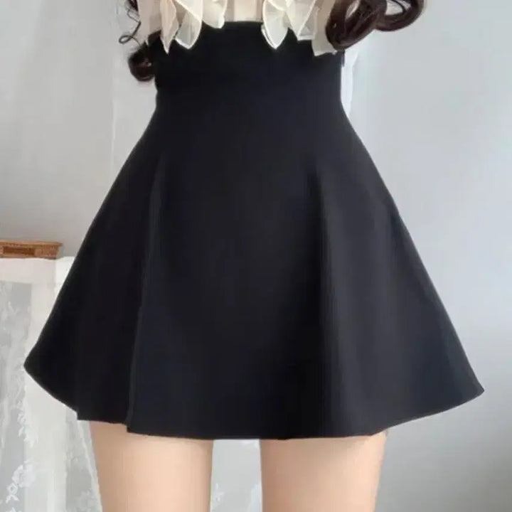 [BUNJANG] Black Flare Mini Skirt / 블랙 플레어 미니 스커트