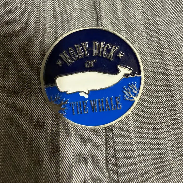 [BUNJANG] Aladdin Moby Dick Pin Button &amp; Wappen Bundle / 알라딘 서점 굿즈 모비딕 핀버튼 와펜 일괄