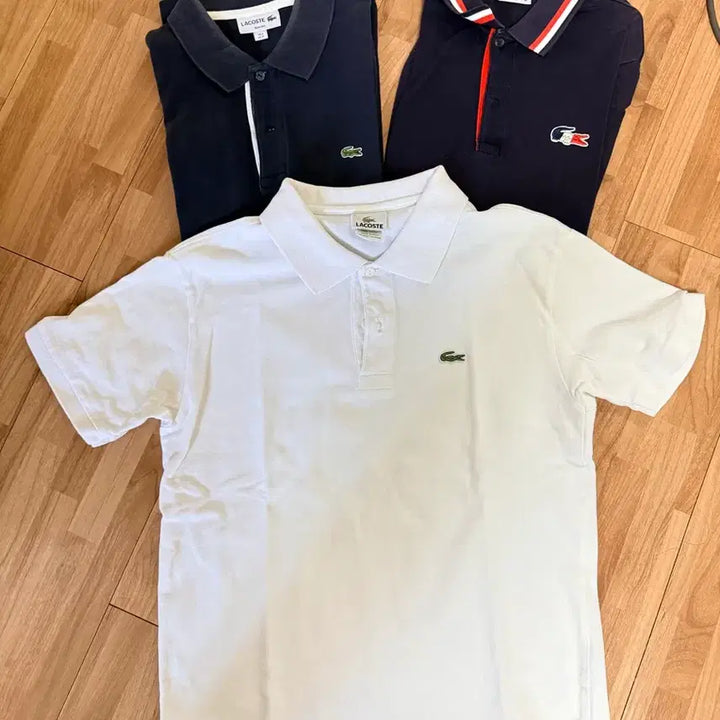 [BUNJANG] Lacoste Polo Shirt Set / 라코스테 반팔 폴로티 네이비/화이트 세트 3개
