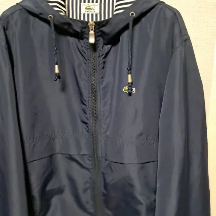 [BUNJANG] Lacoste Navy Hooded Windbreaker Unisex Size 100 / 라코스테 네이비 후드 바람막이 남녀공용 100