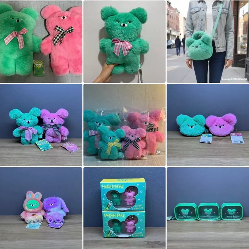 [BUNJANG] Wasabi Bear Collection / 와사비베어 가방 키링 파우치 모음
