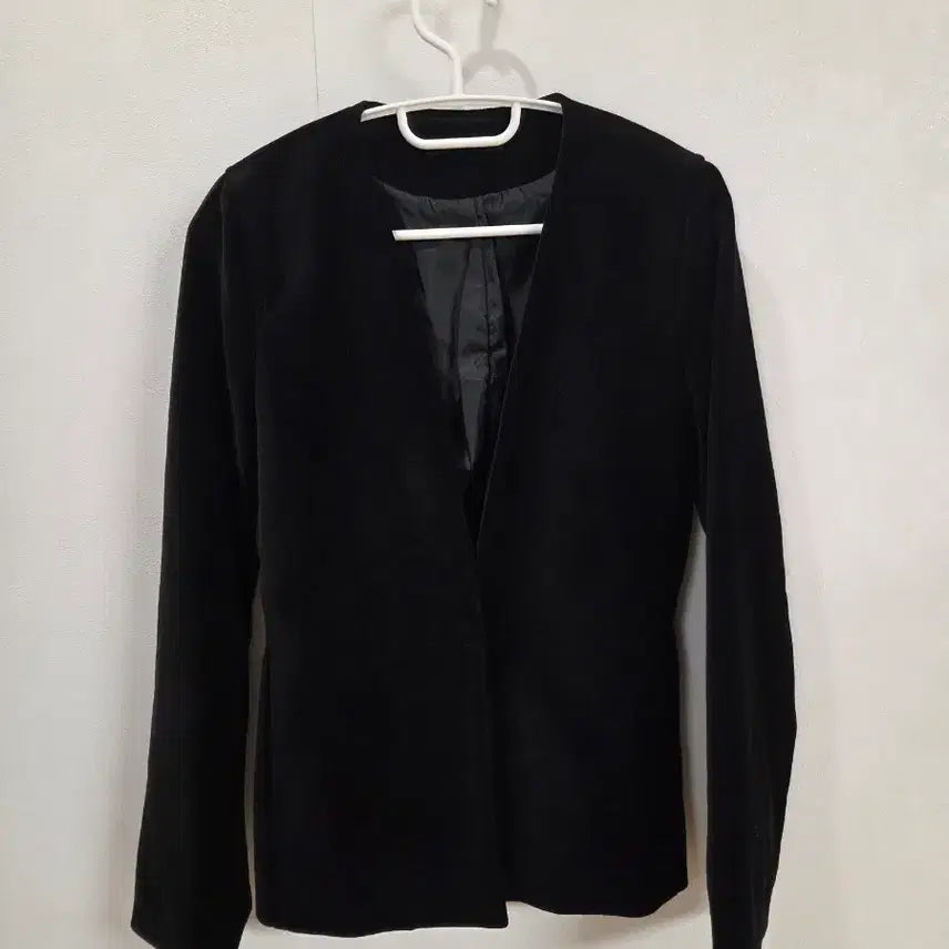 [BUNJANG] Black Velvet Open Jacket / 벨벳 자켓