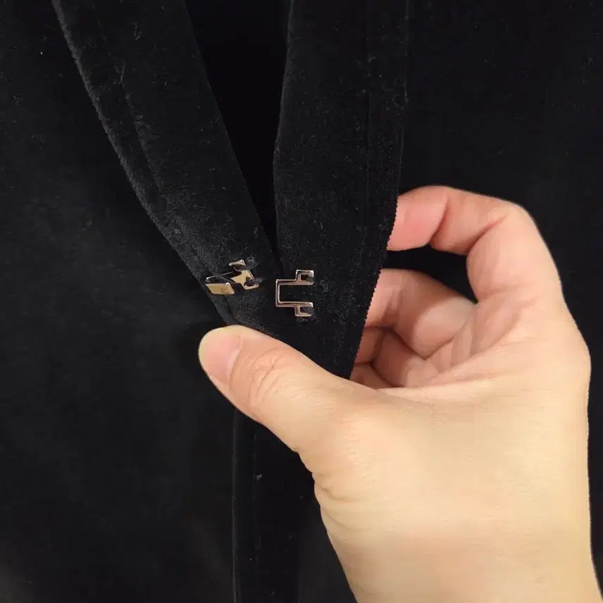 [BUNJANG] Black Velvet Open Jacket / 벨벳 자켓