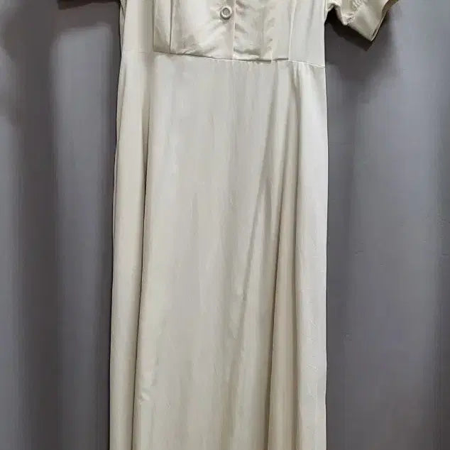 [BUNJANG] Nonlocal Ivory Square Neck Puff Sleeve Dress S / 논로컬 아이보리 스퀘어넥 퍼프소매 원피스 S