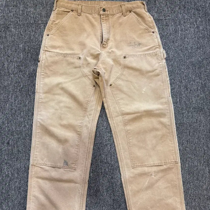 [SOLD OUT] 90s USA 칼하트 베이지 더블니 팬츠 34