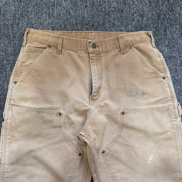 [SOLD OUT] 90s USA 칼하트 베이지 더블니 팬츠 34