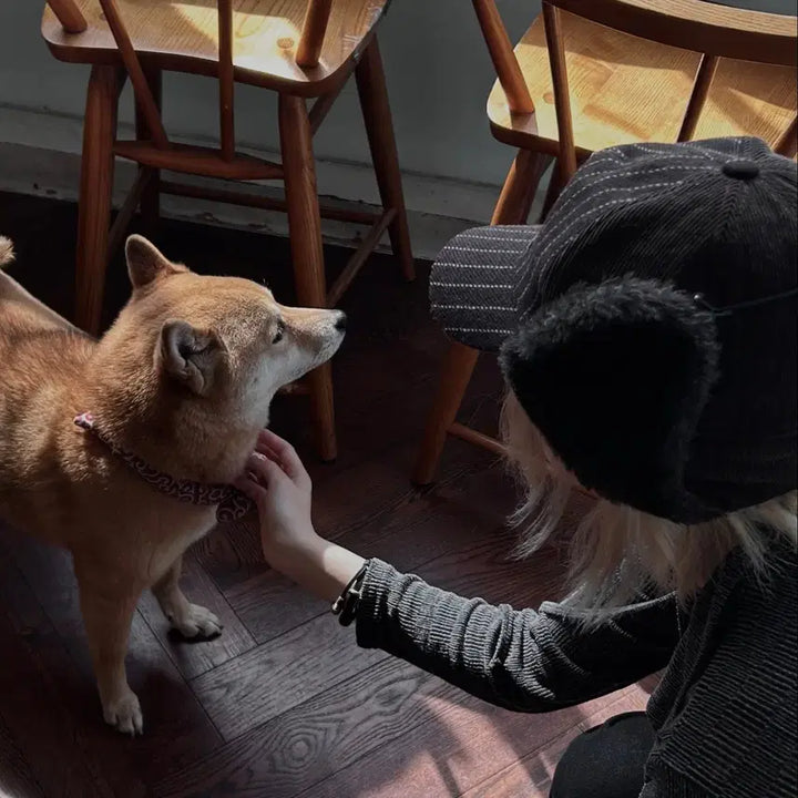 [BUNJANG] KENZA Brown Fur Lined Baseball Cap / 갈색 퍼 안감이 있는 야구 모자