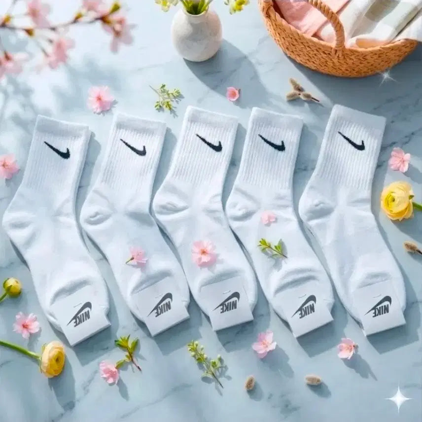 [BUNJANG] Nike Mid-Crew Socks 10-Pair Set / 나이키 흰색 중목 양말 10켤레 19,000원 무료배송