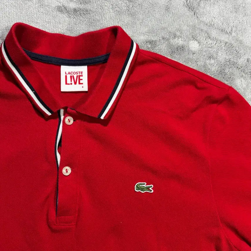 [BUNJANG] Lacoste Red Polo Shirt / 라코스테 레드 폴로티셔츠