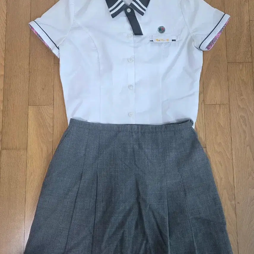 [BUNJANG] School Uniform Summer Set / 예쁜 여자교복 하복교복 짧치세트 빅사이즈c553(인천 용현여중)