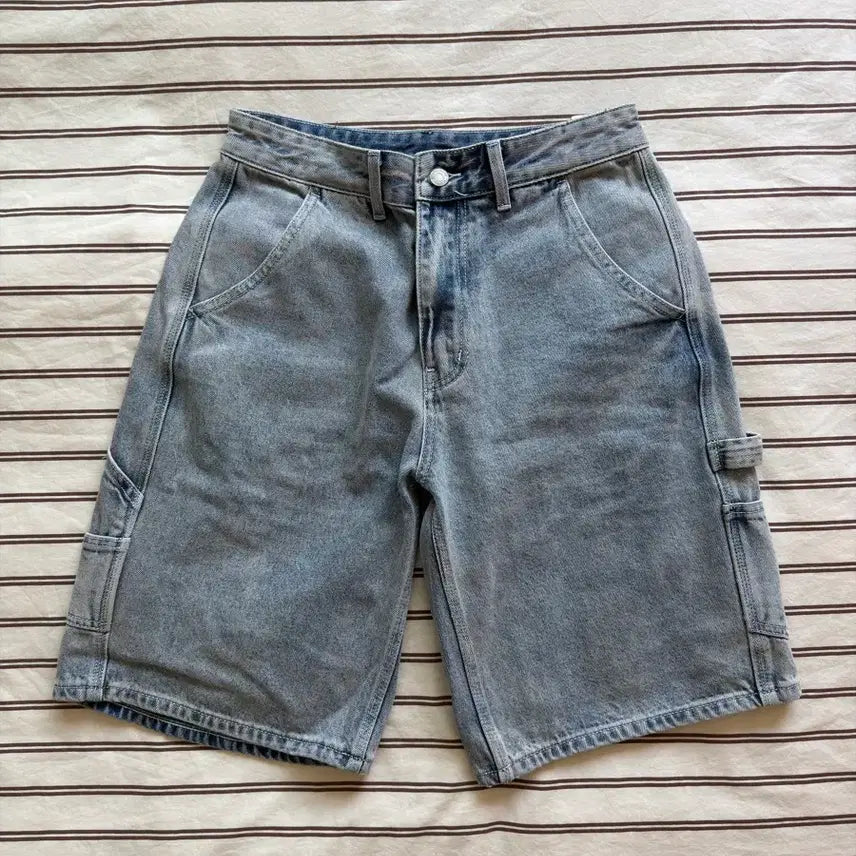 [BUNJANG] Outstanding Denim Carpenter Shorts / [옷장정리떨이] 아웃스탠딩 데님 카펜터 쇼츠