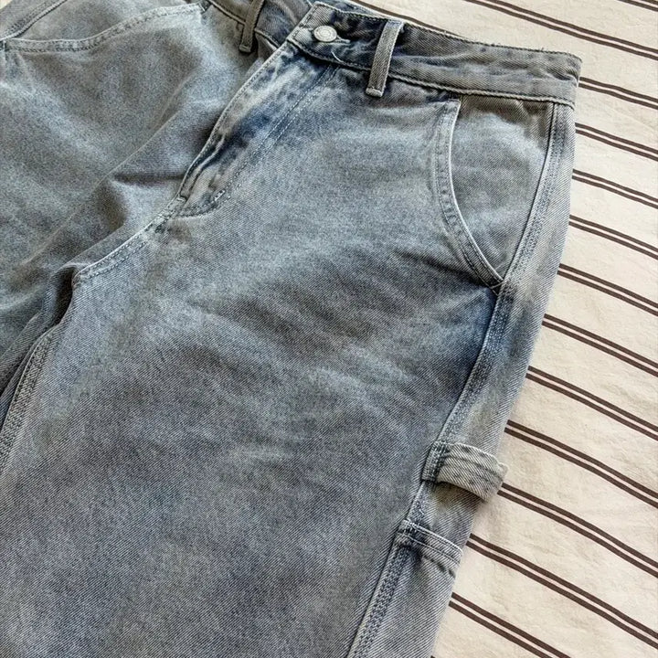 [BUNJANG] Outstanding Denim Carpenter Shorts / [옷장정리떨이] 아웃스탠딩 데님 카펜터 쇼츠